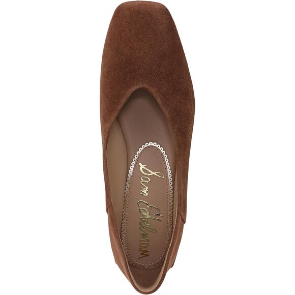 Sam Edelman Women Dark Terra Toffee Leather Pull-On Rounded Toe Ballet Flat - Picture 5 of 6